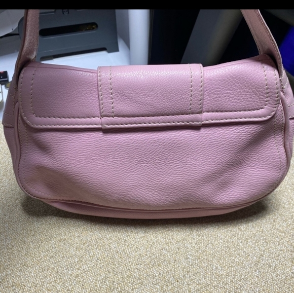 🥳HP🥳Celine Authentic Vintage Satchel Gold Hard Ware Tote Bag Blush Pink - Picture 12 of 13